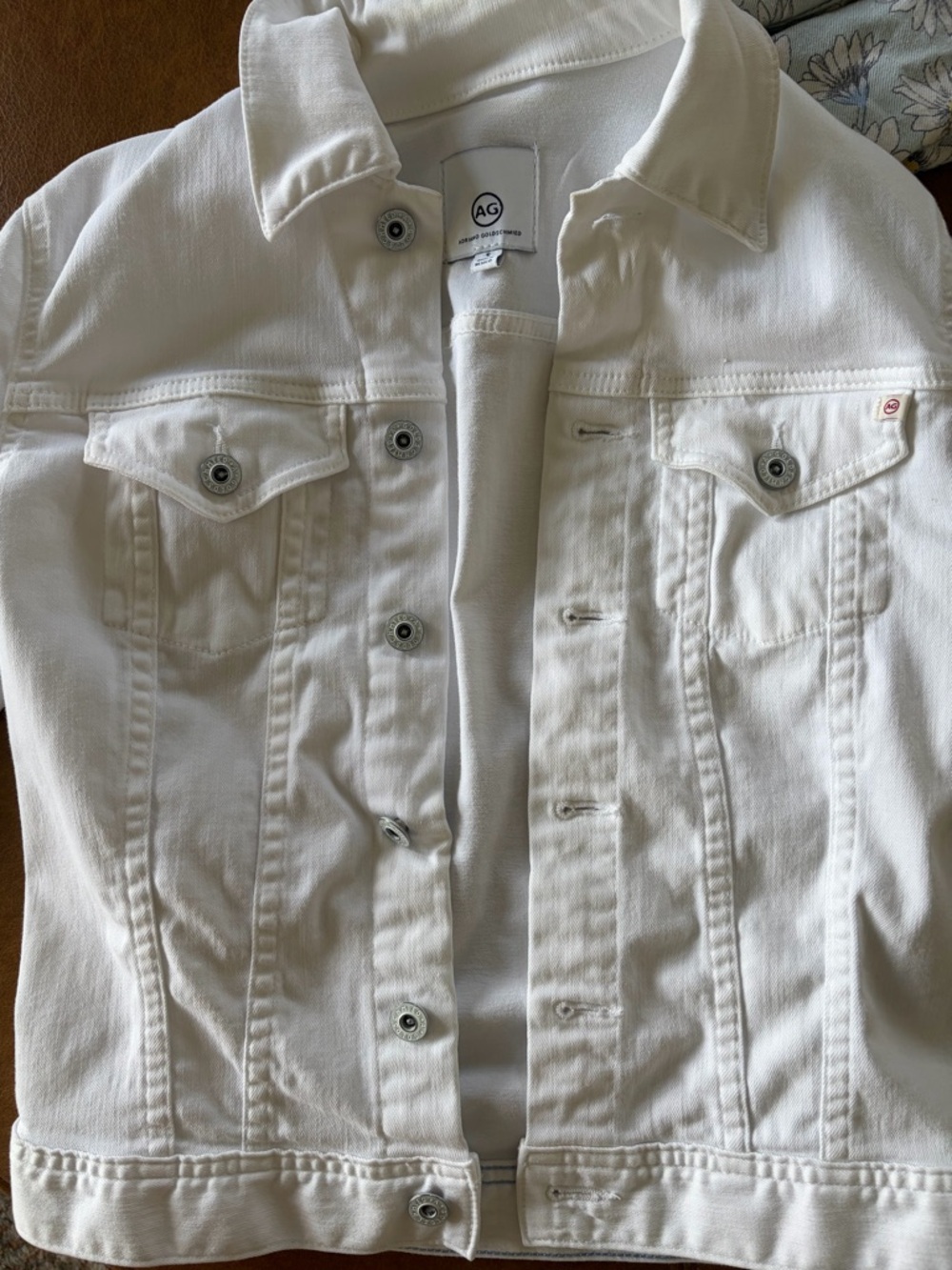 AG Adriano Goldschmied White Denim Robyn Jacket - Picture 3 of 12